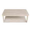 International Concepts Rectangle Portman Coffee Table, 36 in W X 18 in L X 18 in H, Wood, Unfinished OT-44